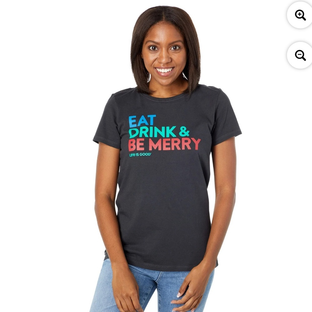 LIFE IS GOOD Eat Drink and Be Merry Crusher T-shirt